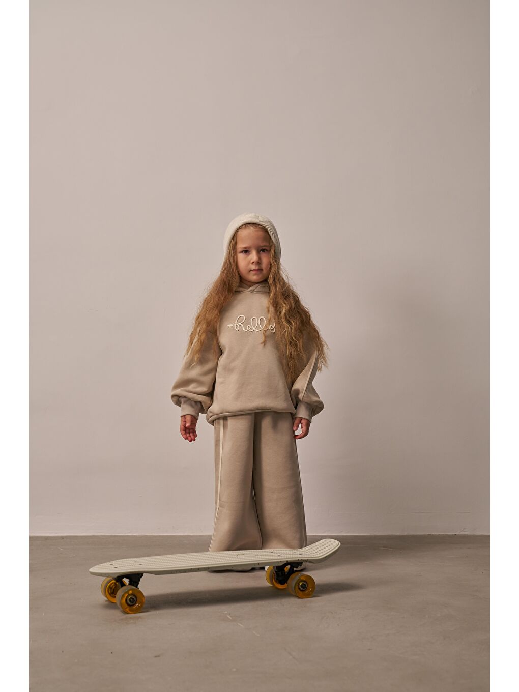 Bej Hello Nakışlı Alt Üst Takım-4