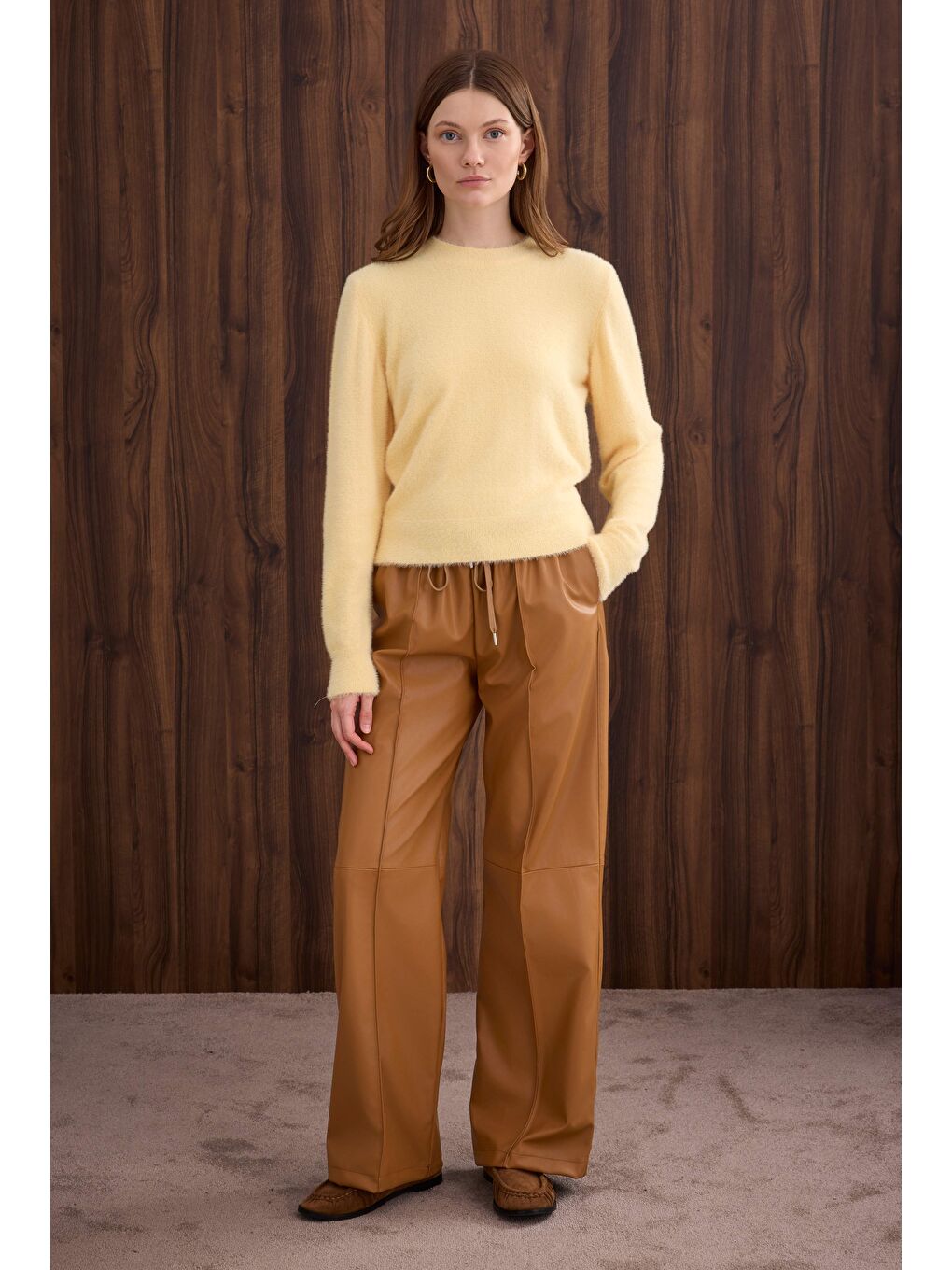 İnce Tüylü Basic Kazak Soft Sarı-2