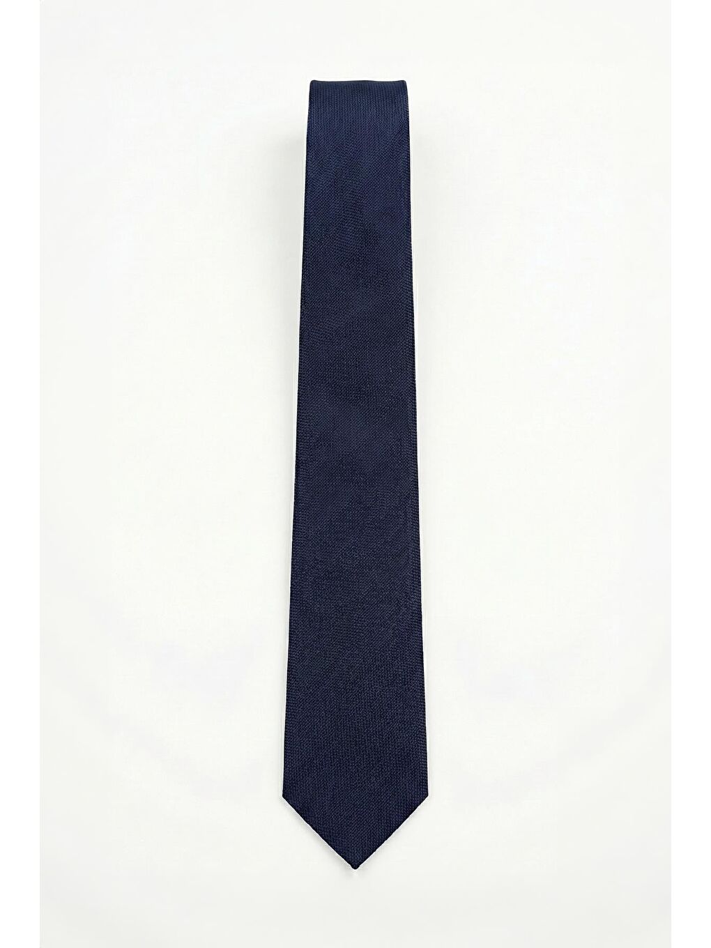 Lacivert Kravat Ve Kum Desenli Mendil-2