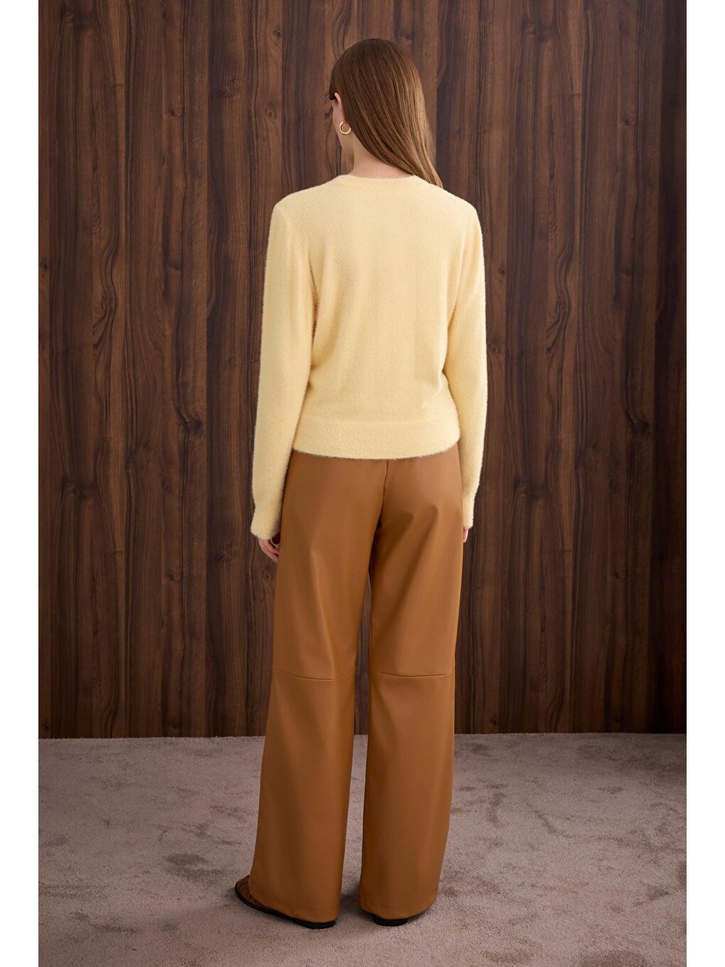 İnce Tüylü Basic Kazak Soft Sarı-3