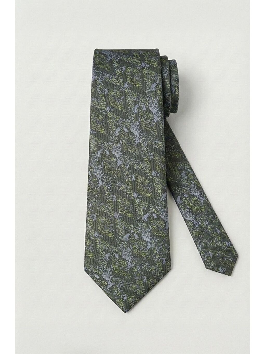 Yeşil Nefti %100 Mikrofiber Erkek Kravat-3