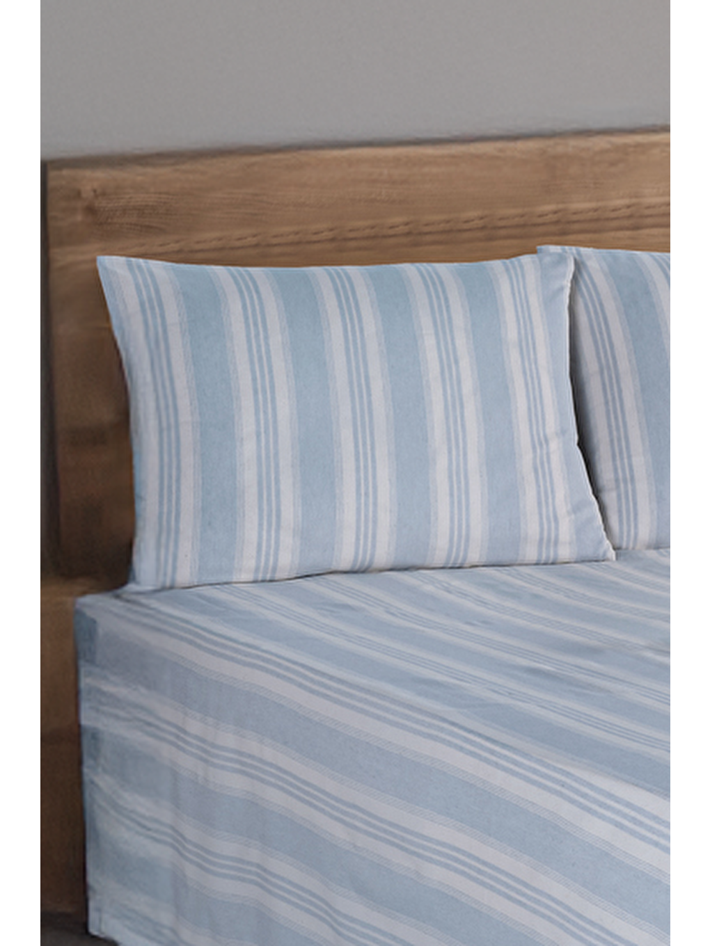 UPSTYLE Sport Çizgili Çarşaf + Yastık Kılıfı Seti Tek Kişilik Soft Line Gri - 1