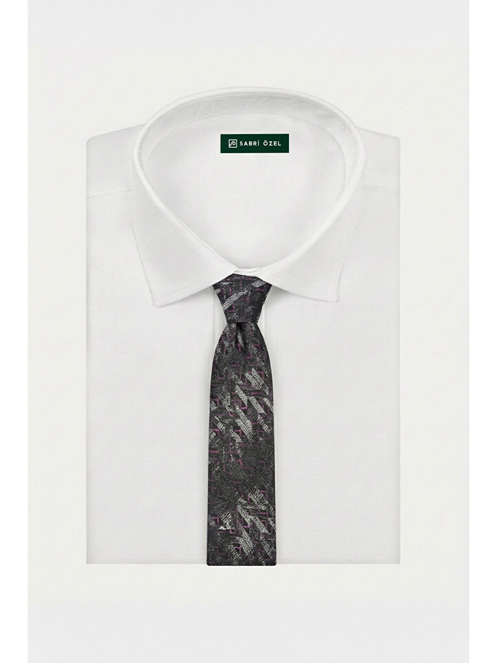 Mor %100 Mikrofiber Erkek Kravat-2