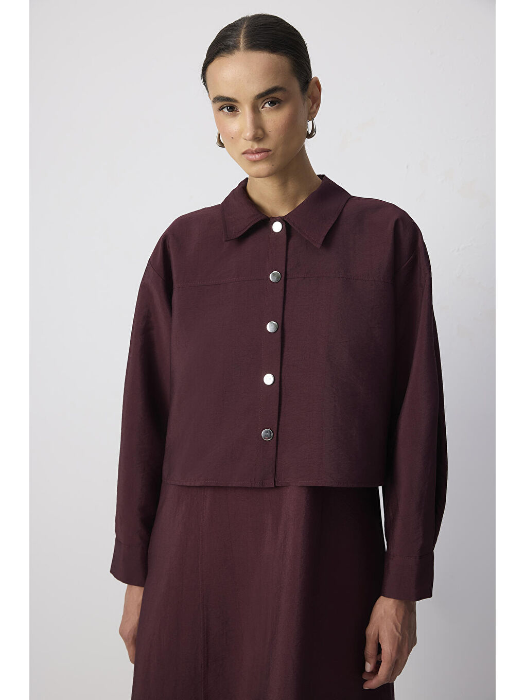 Bordo Ceket Elbise Takım-1