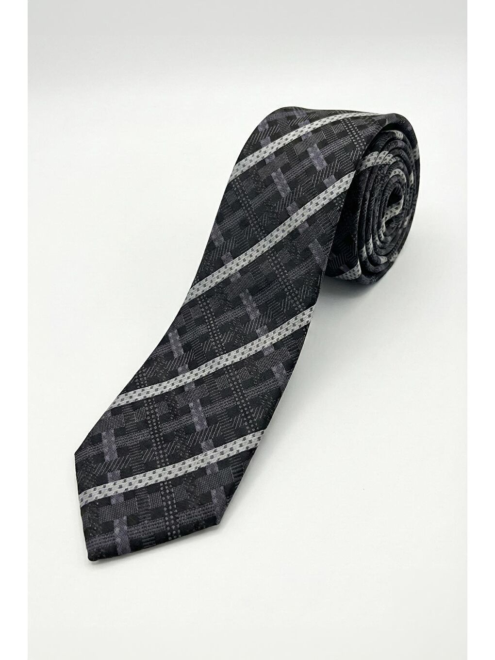 Siyah %100 Mikrofiber Erkek Kravat