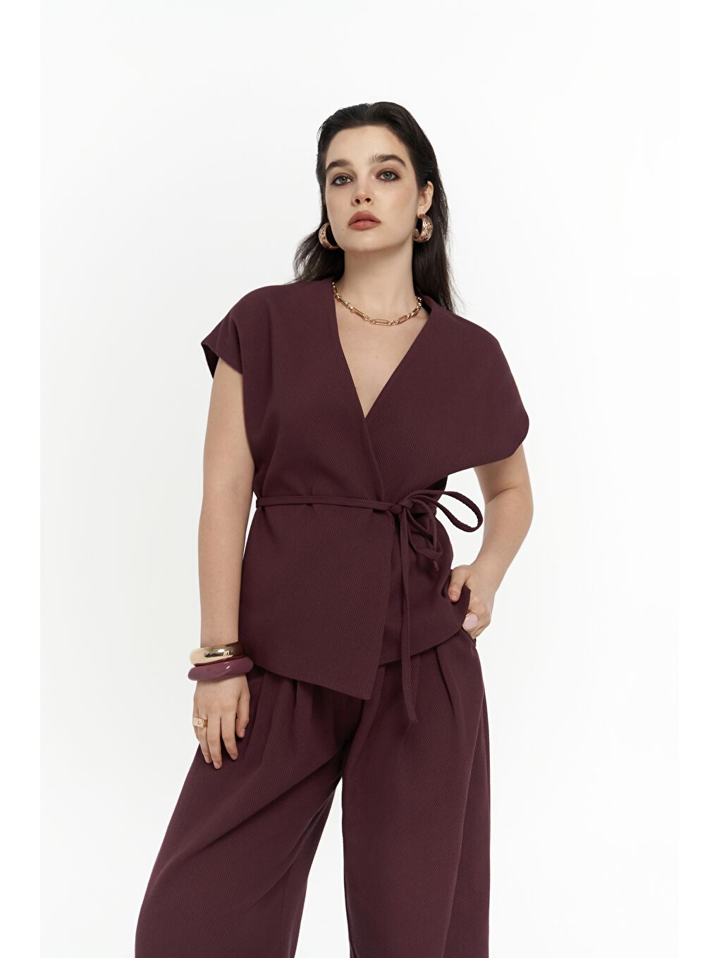 Sorrenio Bordo Yelek Pantolon Takım-5