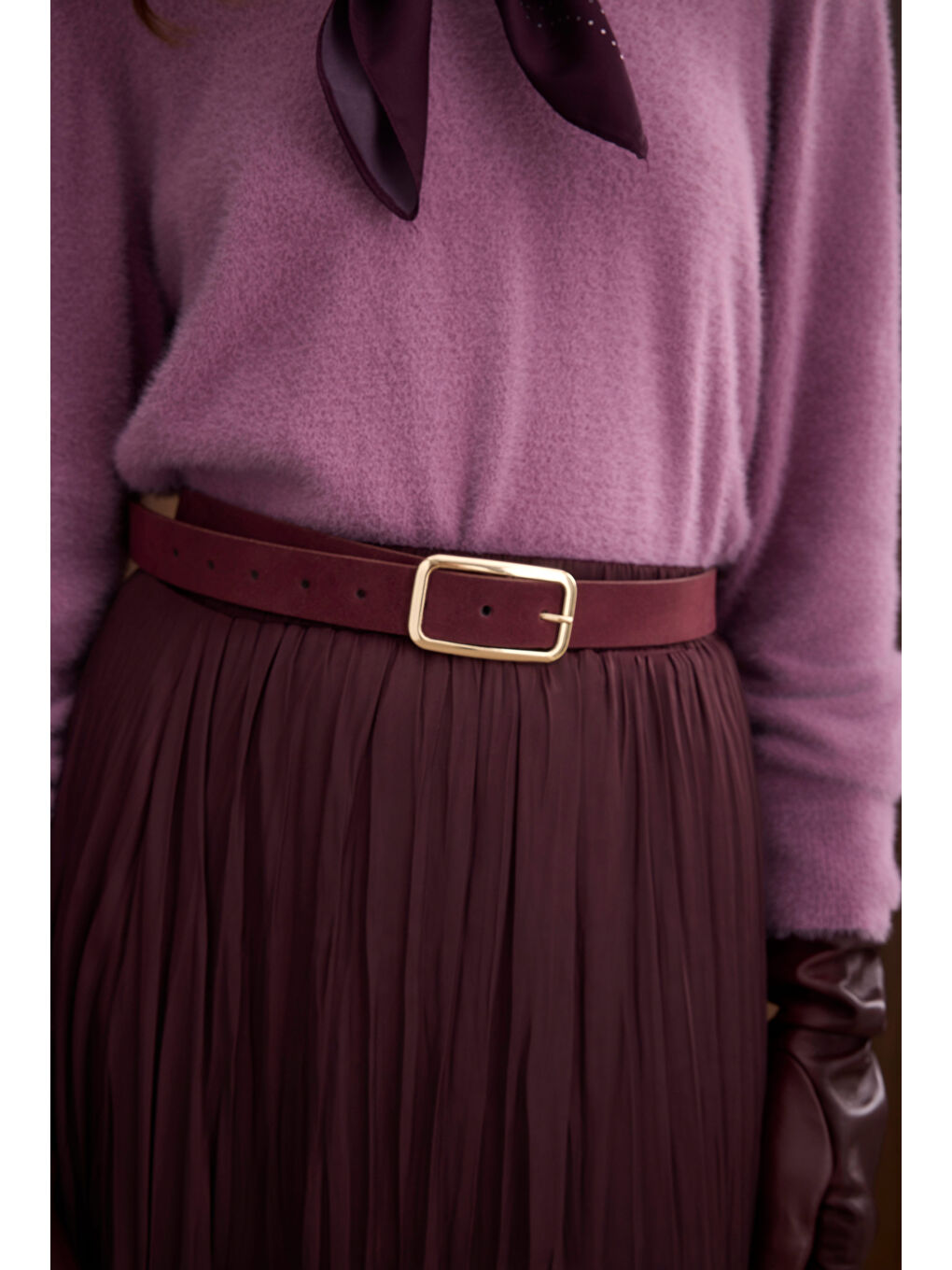 Mor İnce Tüylü Basic Kazak Violet-2