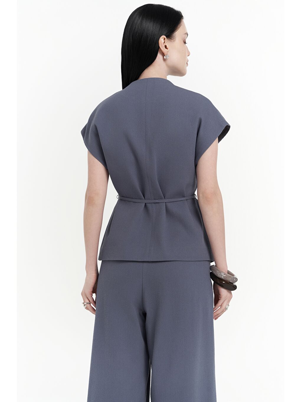 Sorrenio İndigo Yelek Pantolon Takım-4