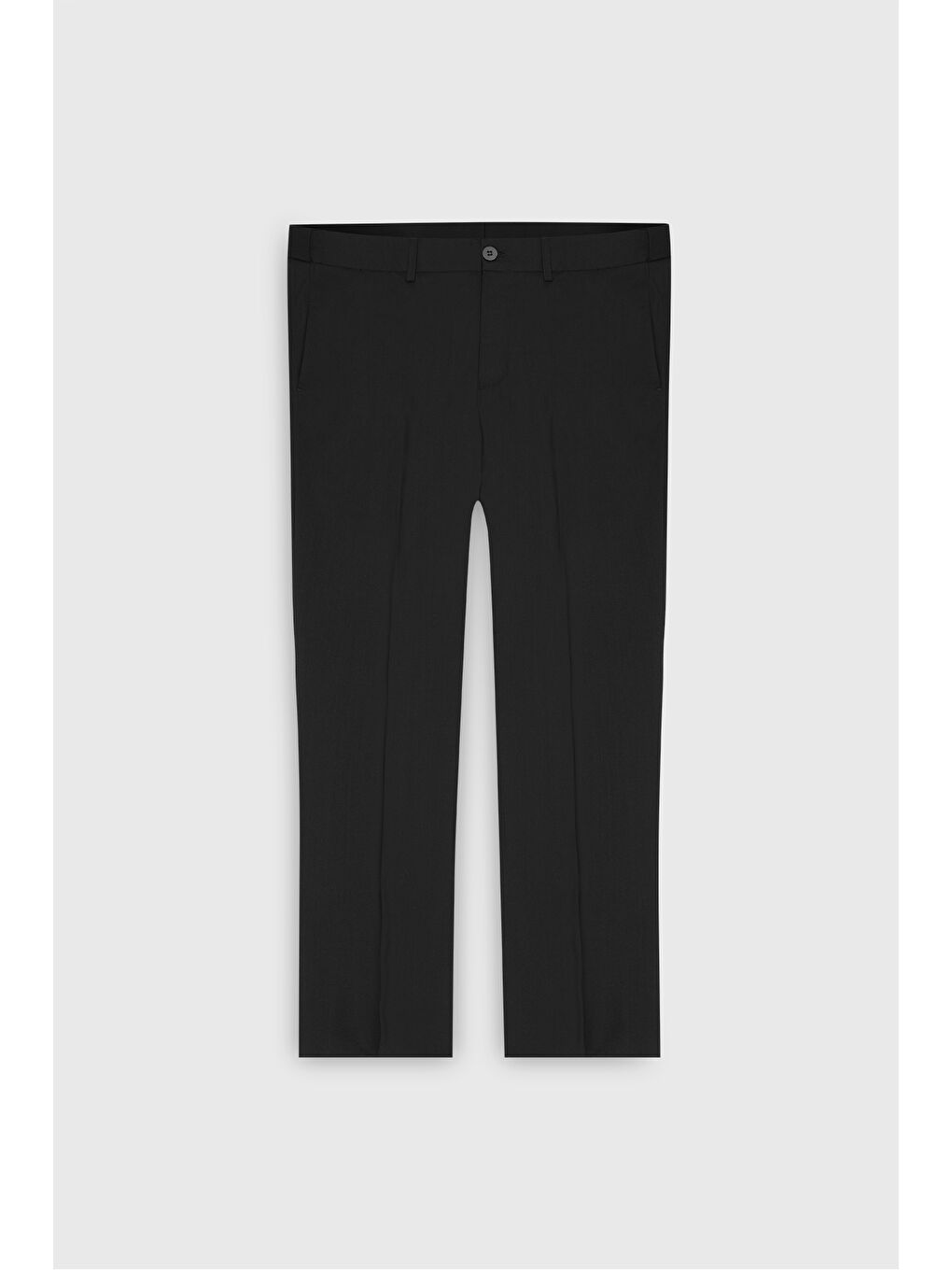 Erkek Siyah Yünlü Slim Fit Mono Yaka Torba Cepli Esnek Takım Elbise-10