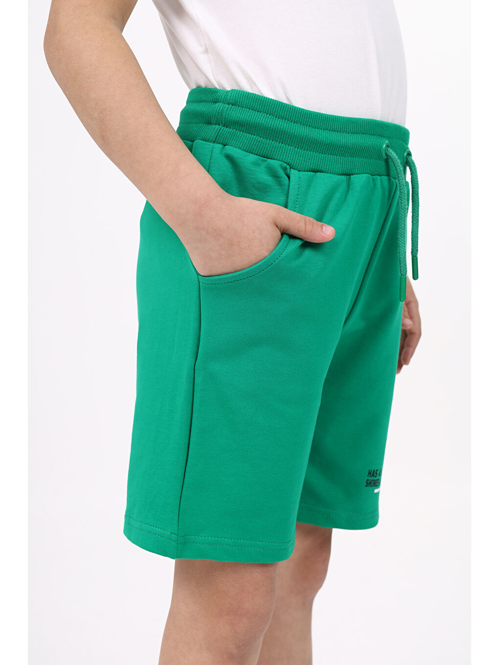 Yeşil Erkek Çocuk Baskılı Şort-2