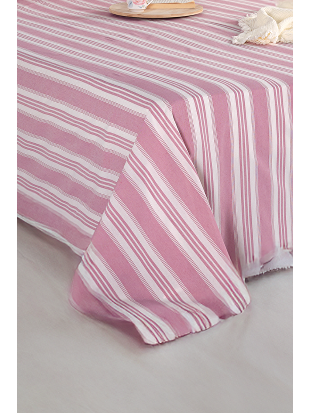 UPSTYLE Sport Çizgili Çarşaf + Yastık Kılıfı Seti Çift Kişilik Soft Line Bordo - 2