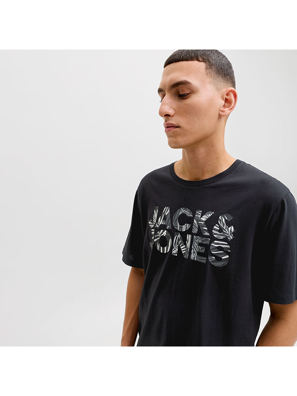 Jeff Logo Erkek Siyah Tişört-3