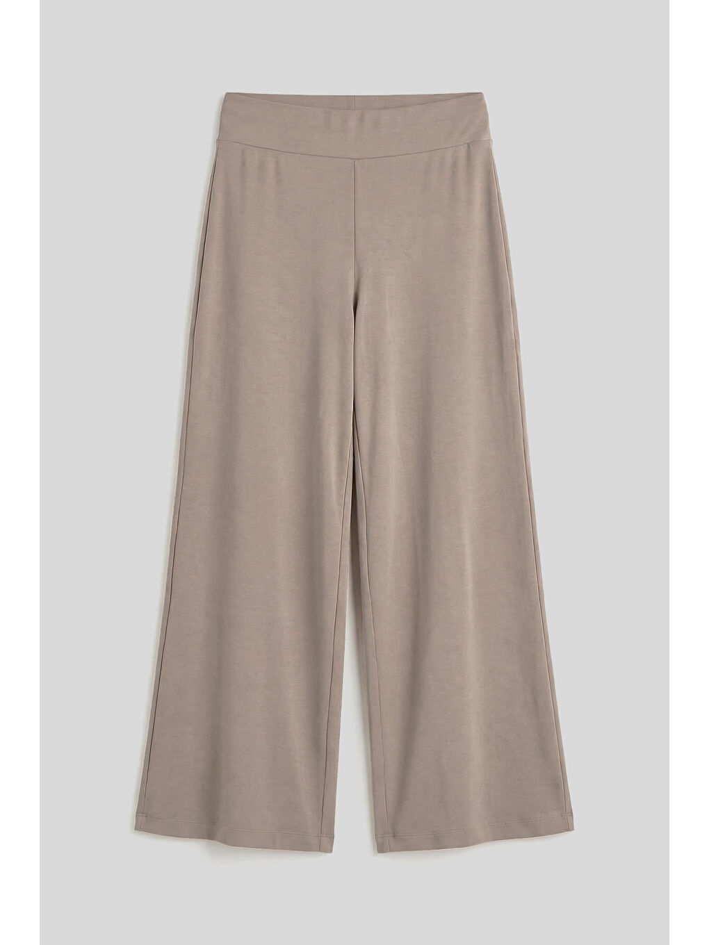 Koyu Bej Comfort Fit Geniş Paça Korsajlı Palazzo Kadın Pantolon - 94681-1