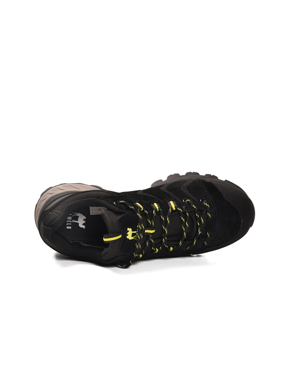 Siyah Sarı Hakiki Deri Su Geçirmez Erkek Outdoor Ayakkabı Solo M-3