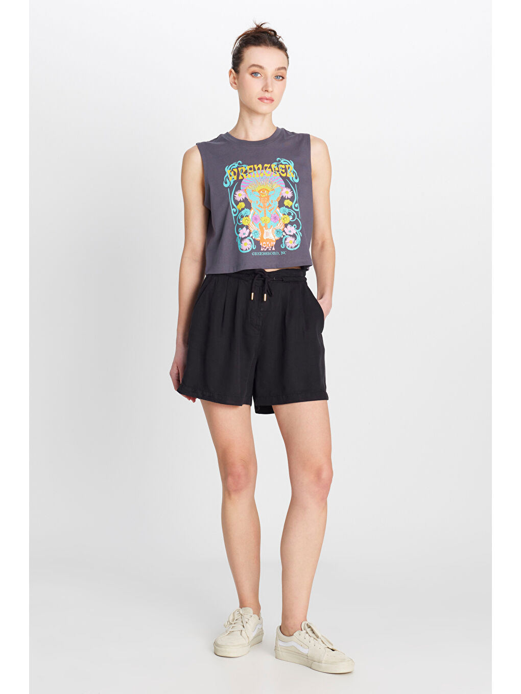 %100 Pamuk Regular Fit Normal Kesim Bisiklet Yaka Soluk Siyah Tişört-2