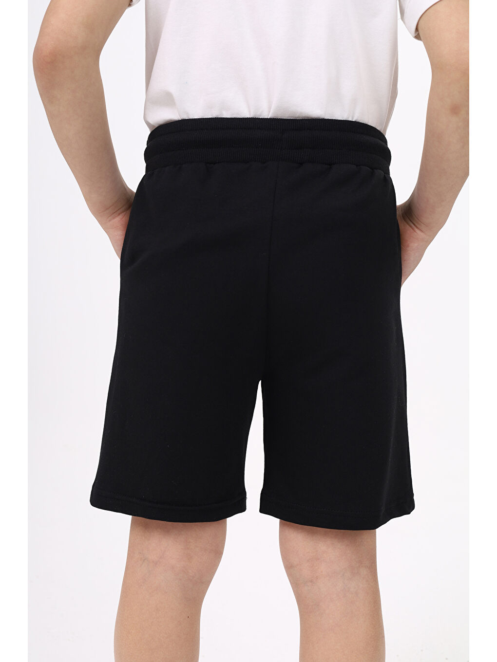 Siyah Erkek Çocuk Baskılı Şort-3