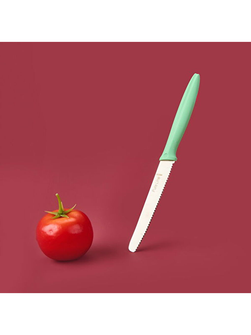 Dişli Domates Bıçağı - Yeşil - 12 cm