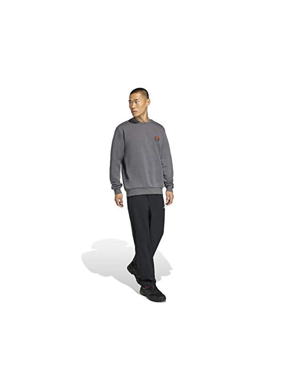 U Terrex Trail Rules C Unisex Günlük Sweatshirts Kb9660 Gri-5
