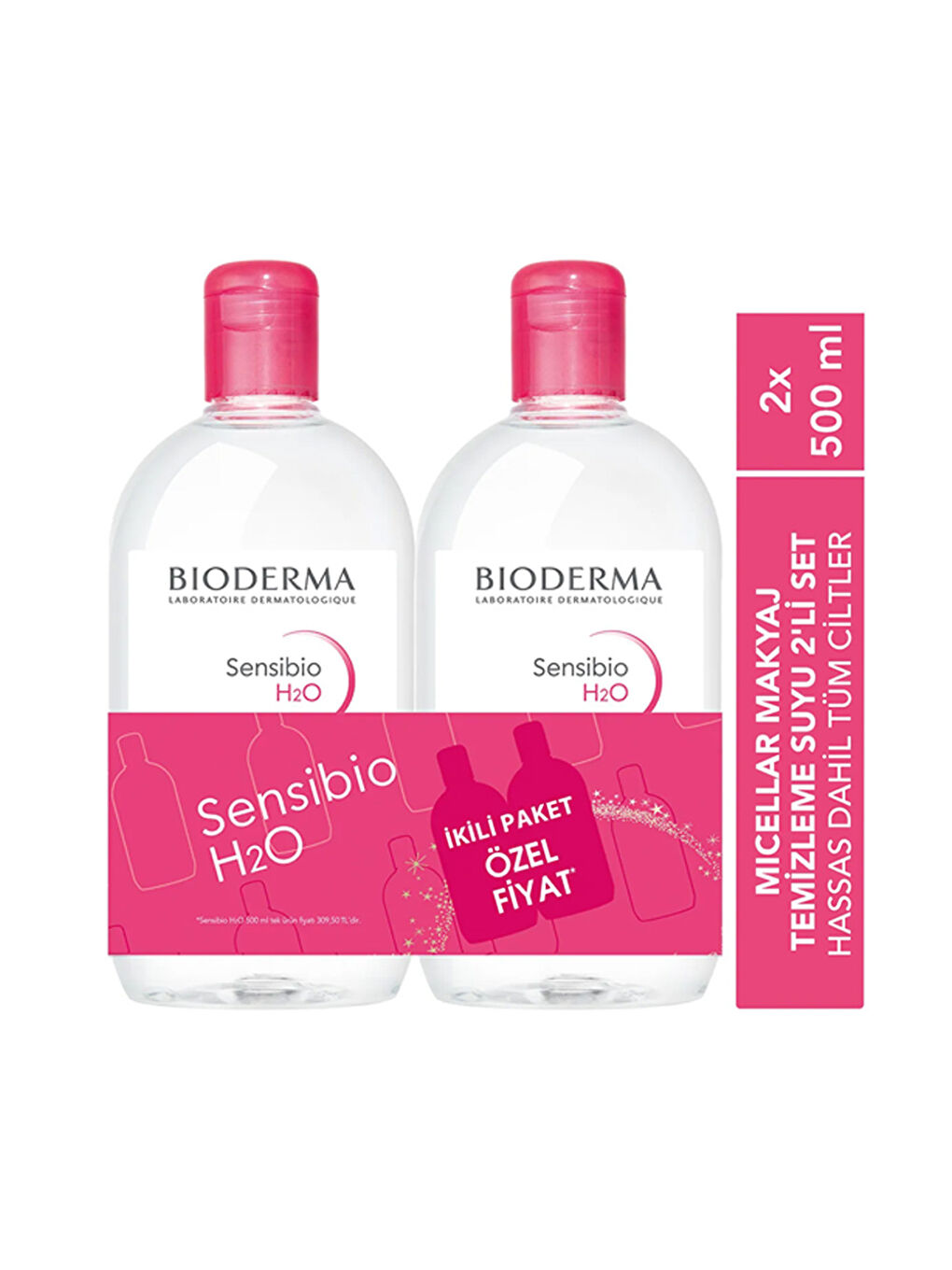 Bioderma Şeffaf Sensibio H2O 500ml İkiz Set - 1