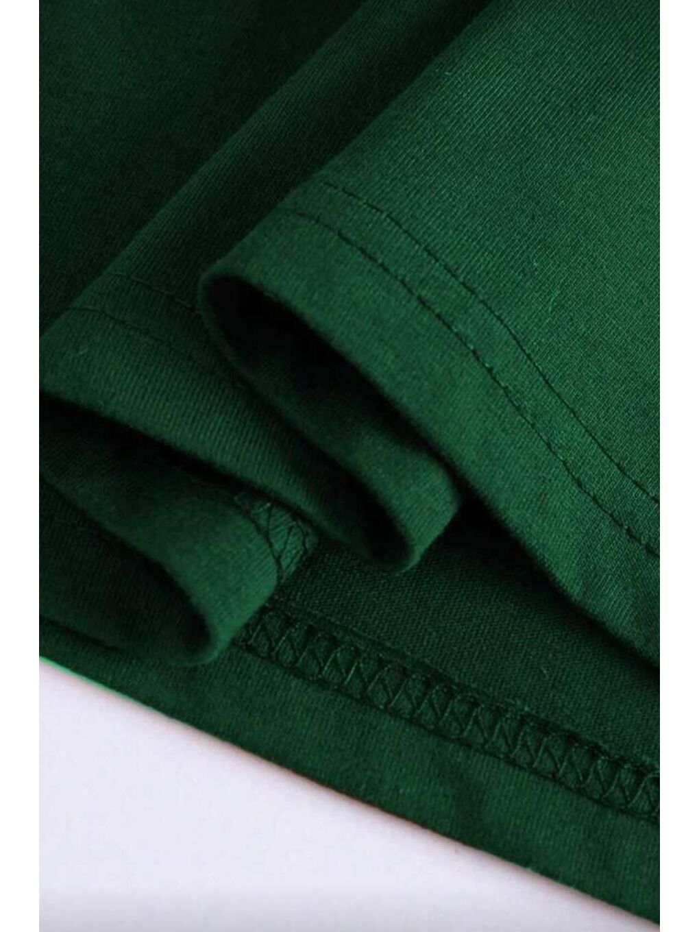 Yeşil Gold Cherry Kadın Oversize Ön Baskılı Bisiklet Yaka Pamuklu T-Shirt Rahat Kesim-2