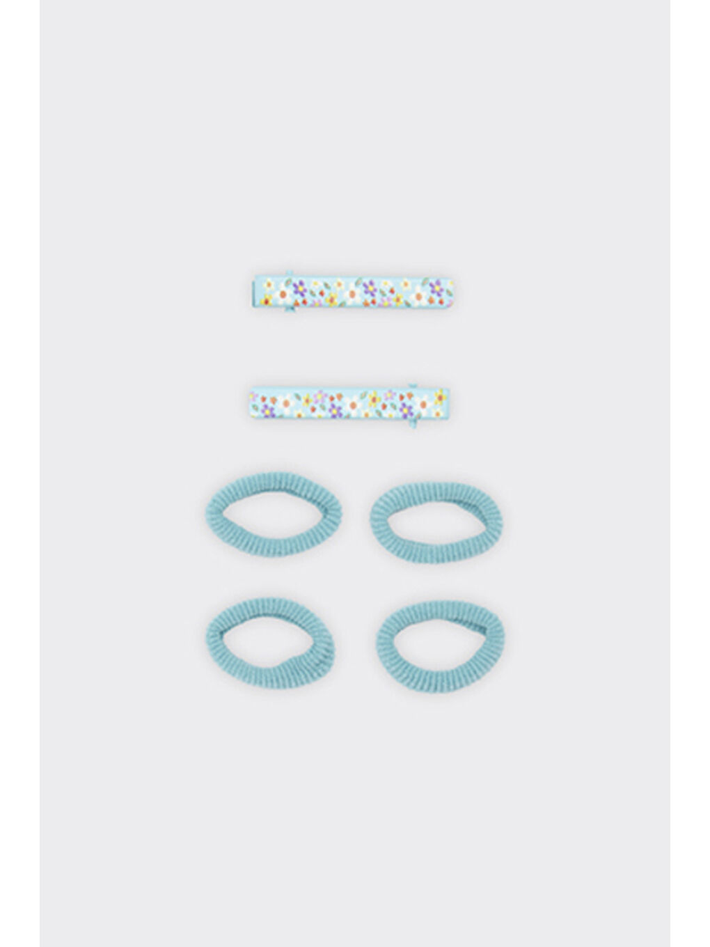 Kız Çocuk Mavi Lastik Ve Pens Toka Set