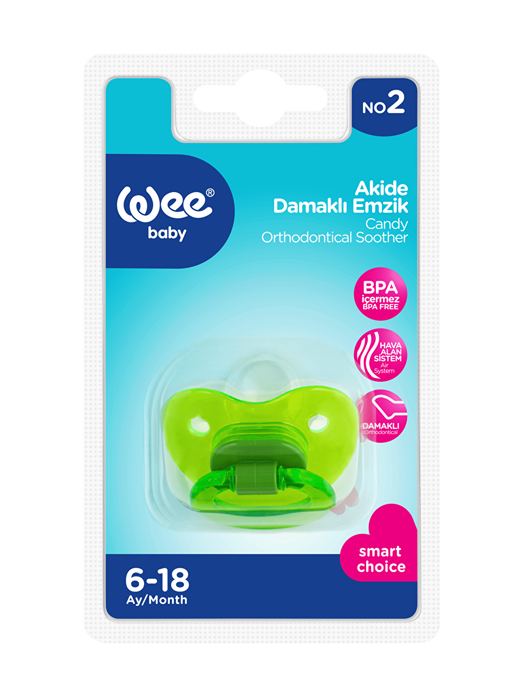 Akide Damaklı Emzik No:2 - YEŞİL