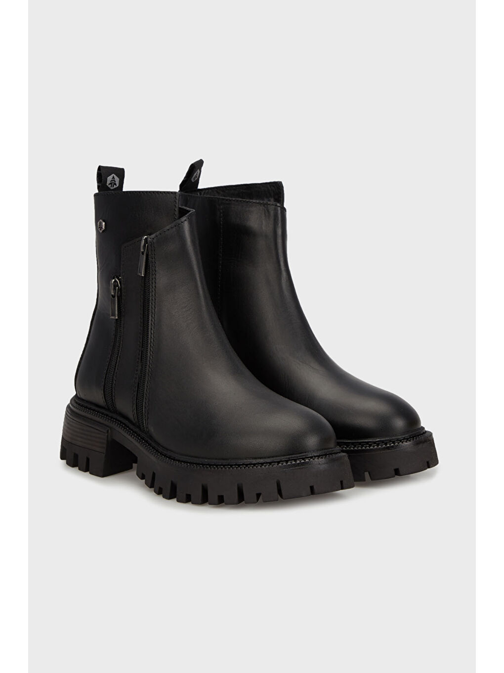 Siyah Irene Fermuarlı Kadın Deri Bot 102 24675-Z-2