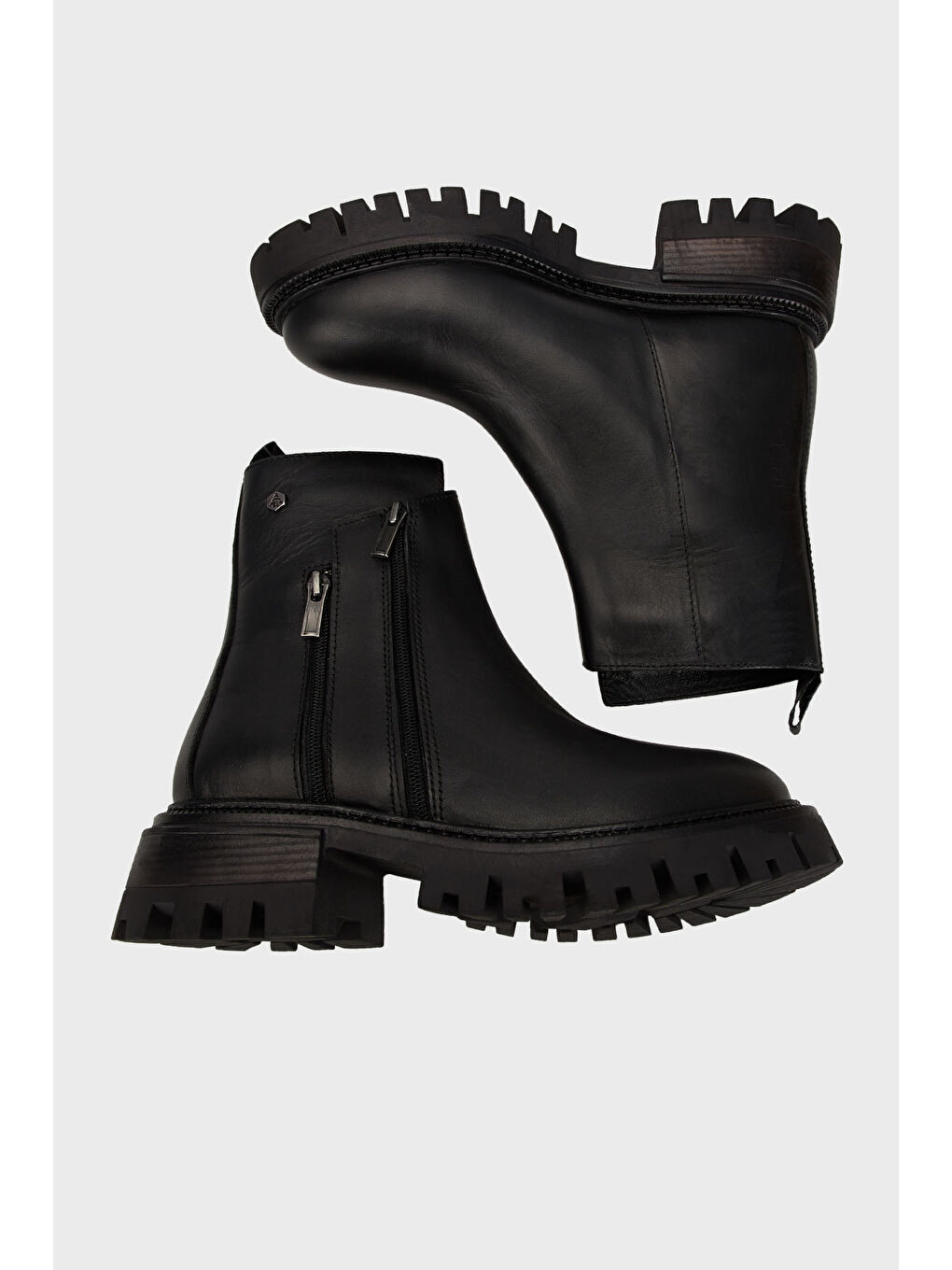 Siyah Irene Fermuarlı Kadın Deri Bot 102 24675-Z-4