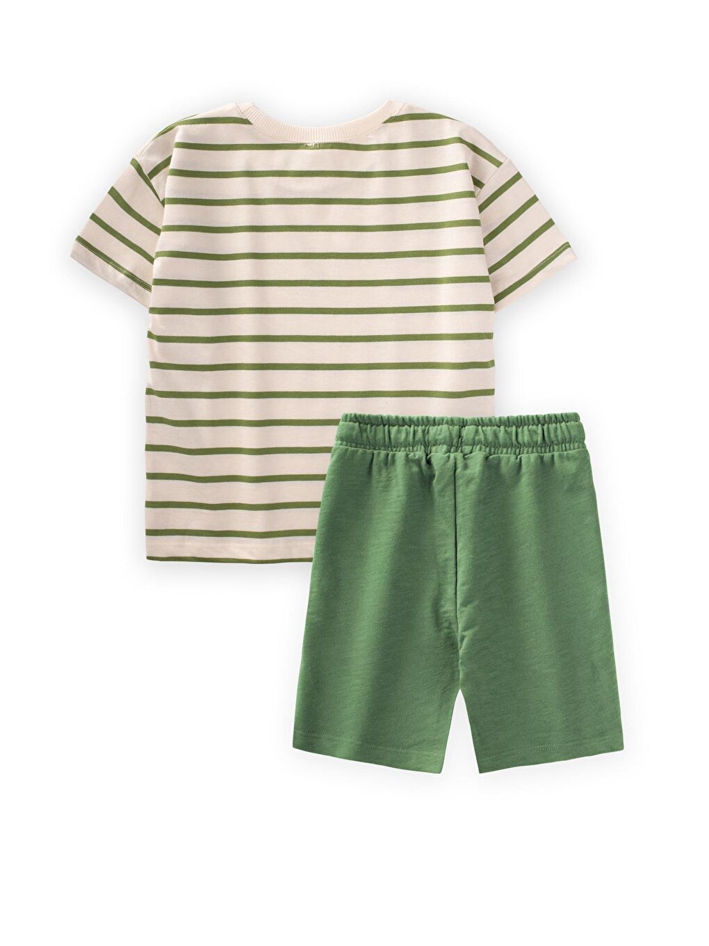 Çizgili Basic Kaprili Takım 2-7 Yaş Yağ Yeşil Çizgili-1