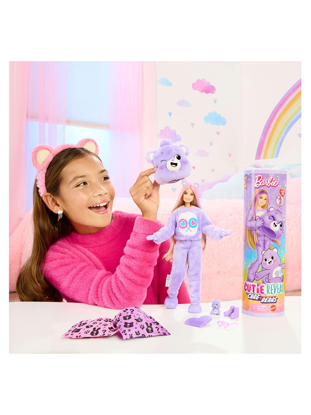 Barbie Cutie Reveal Care Bear Serisi Mor JCN94-3