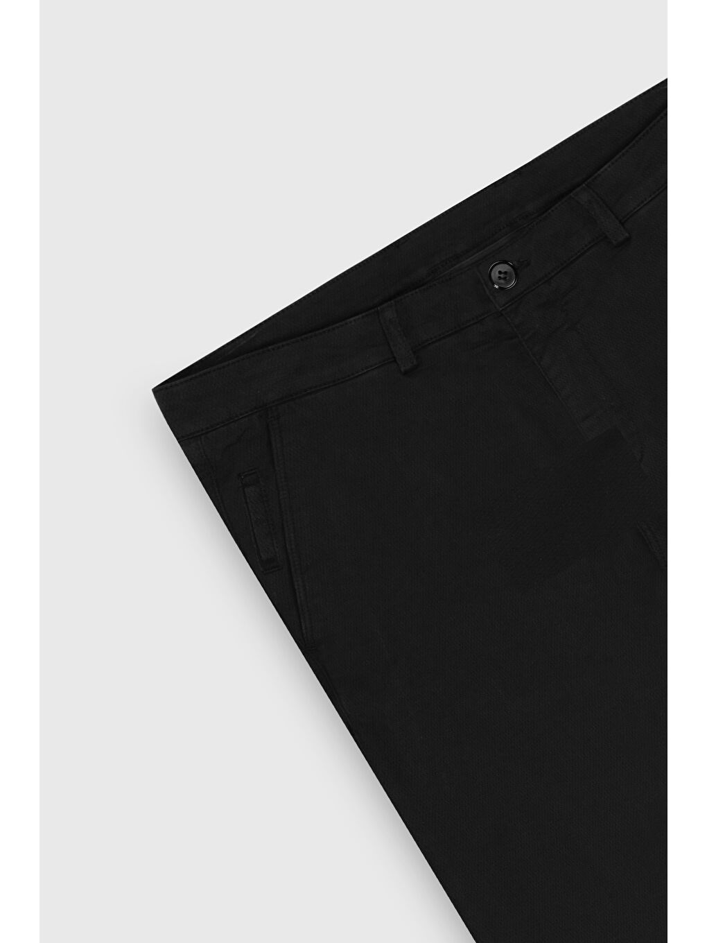 Erkek Siyah Slim Fit Dar Kesim Pamuklu Esnek Armürlü Yan Cep Pantolon-8