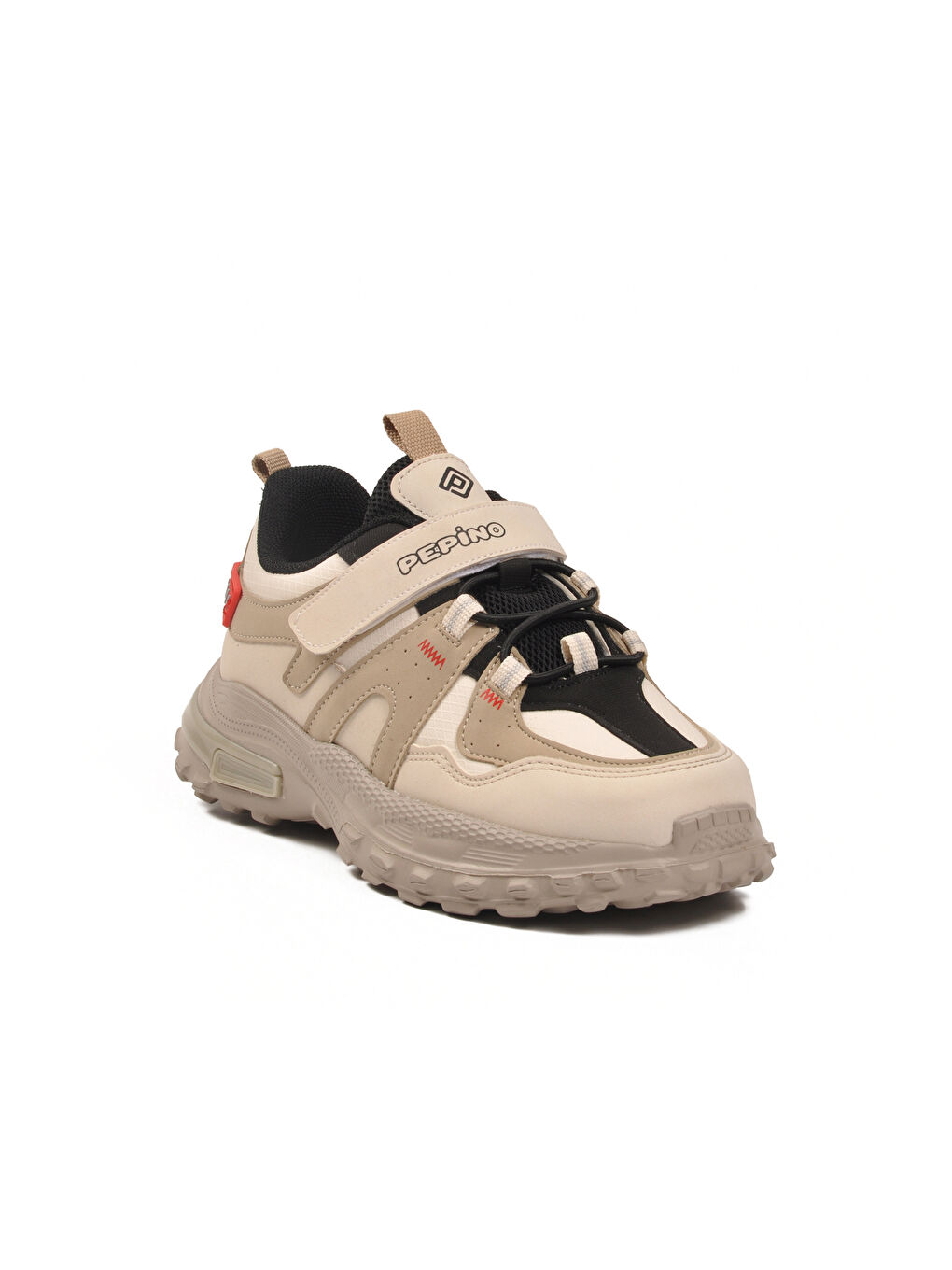 Ekru Krem Cırtlı Hafif Erkek Çocuk Spor Ayakkabı 1734 F-2