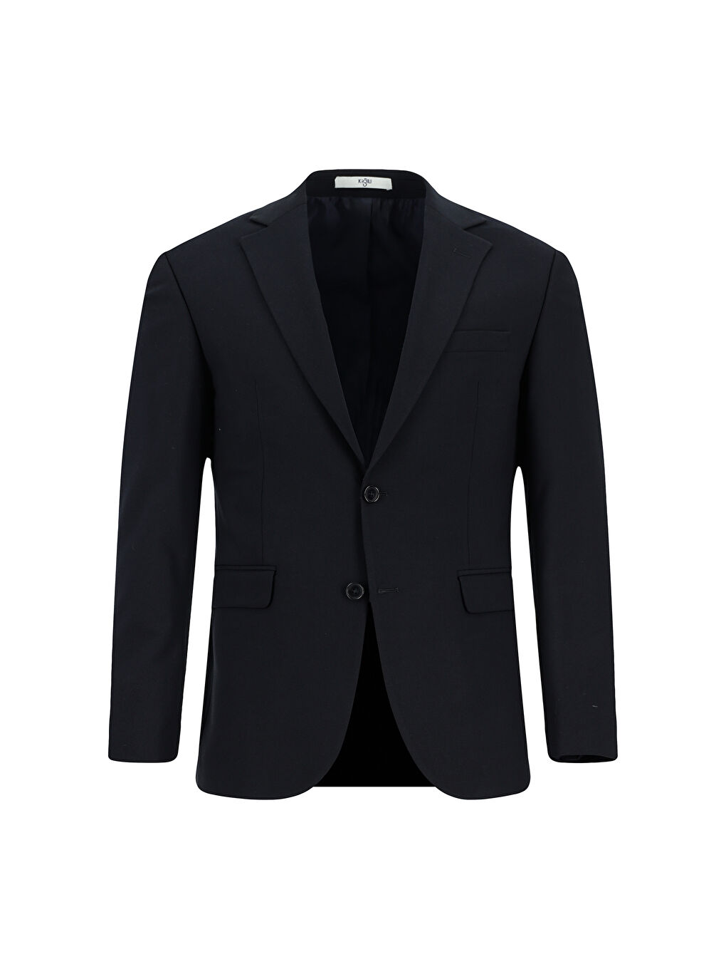 Lacivert 6 Drop Regular Fit Standart Kesim Mono Yaka Elastanlı Düz Takım Elbise-1