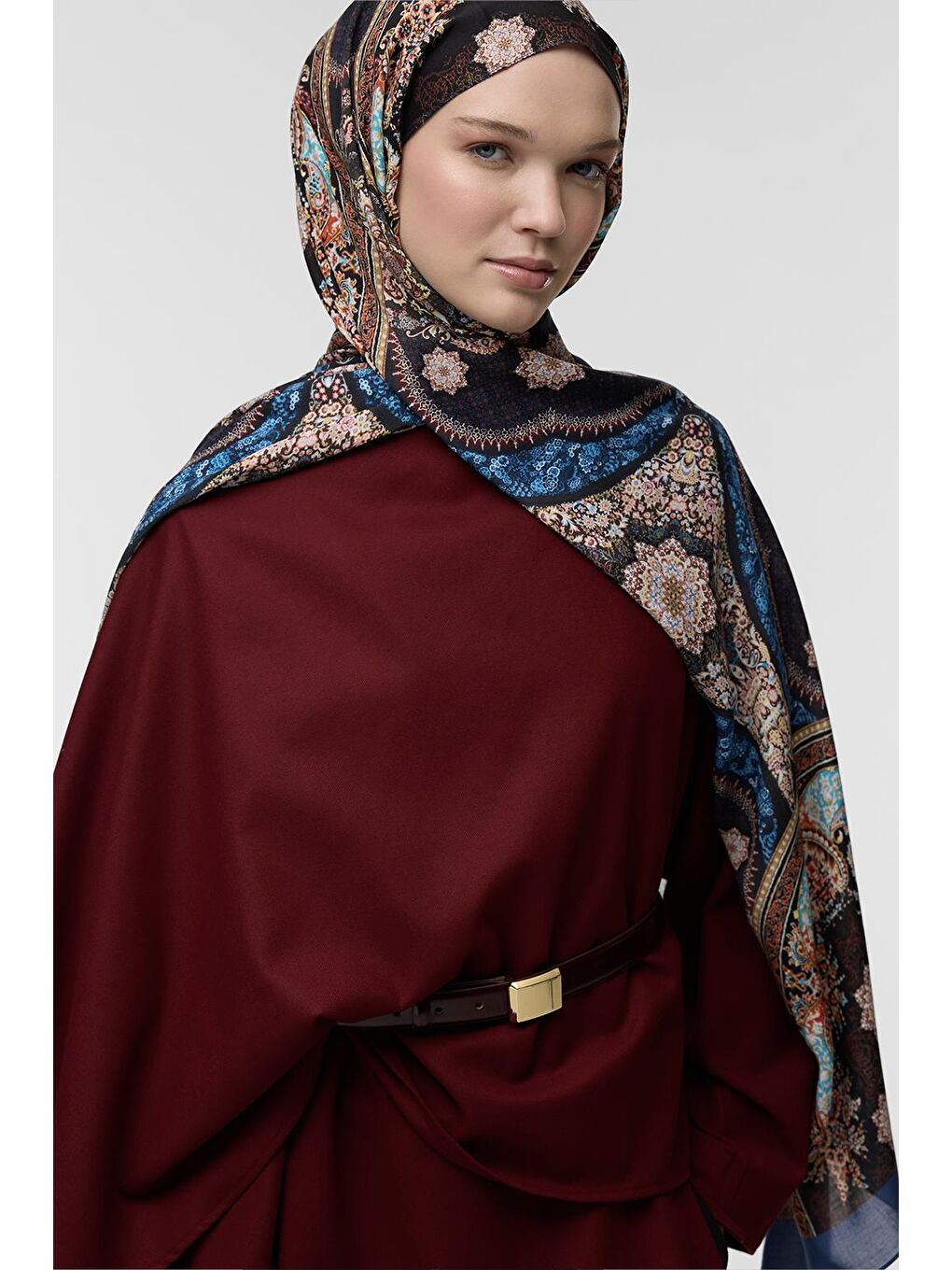 Siyah Deluxe Şal Lata Desenli-2