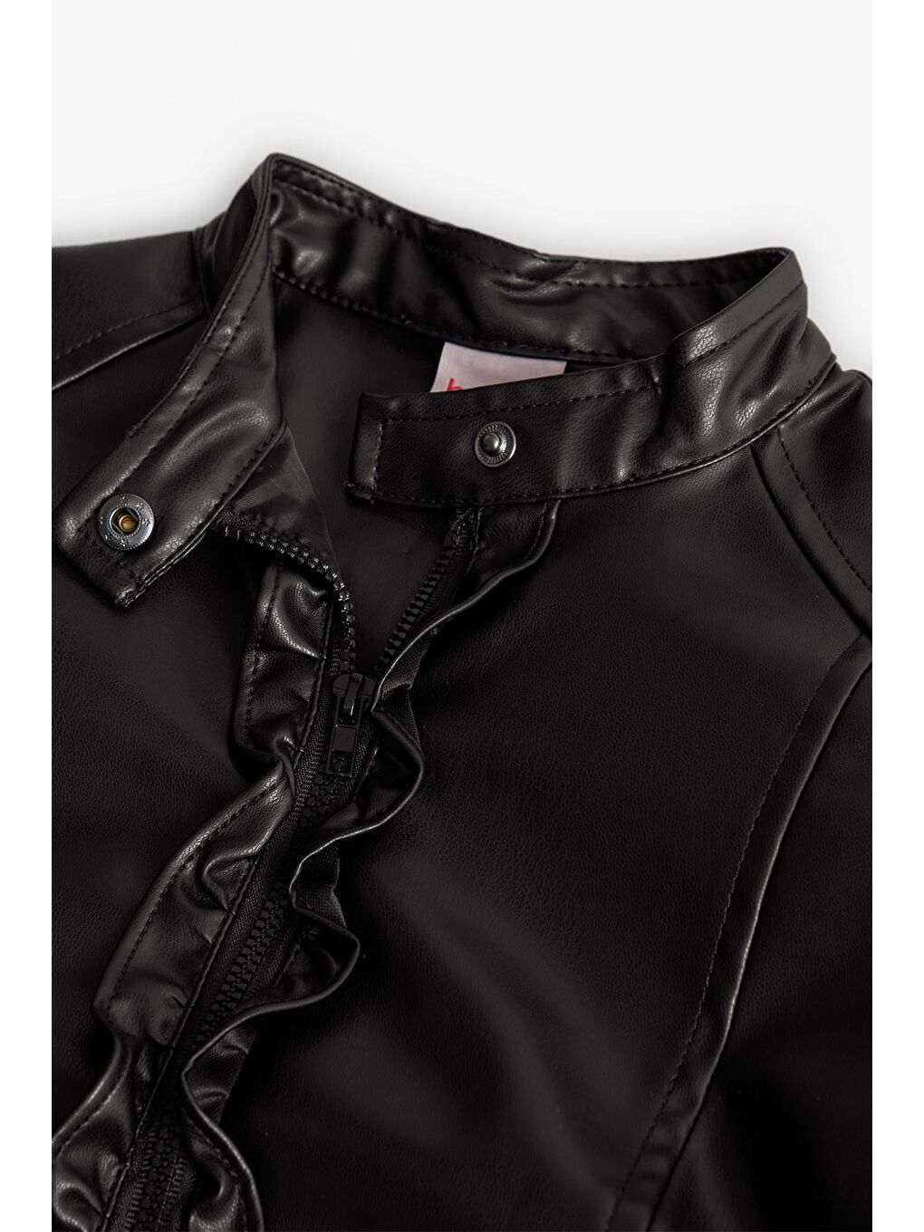 Siyah Kız Çocuk Deri Ceket-2