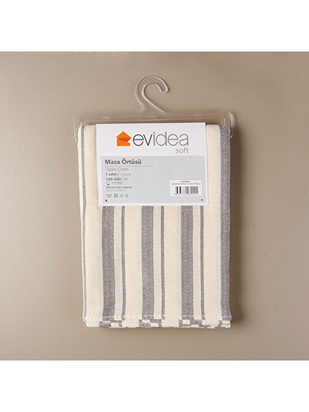 Soft Alno Masa Örtüsü - Ekru / Antrasit - 140x200 cm-2