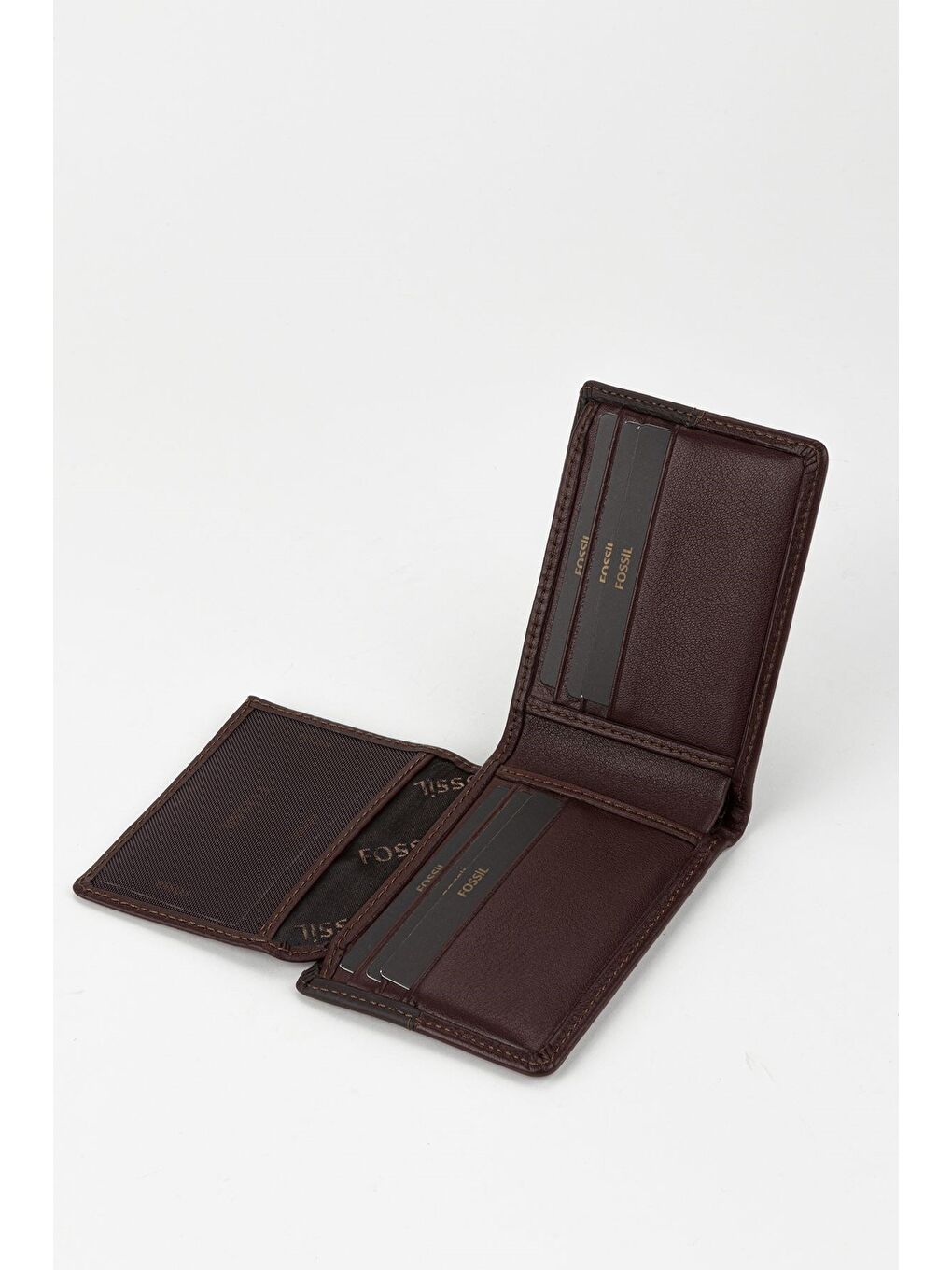 Kahverengi Kutulu Hakiki Deri Yatay Dikişli Taba El Portföyü Kartlık Cüzdan-2