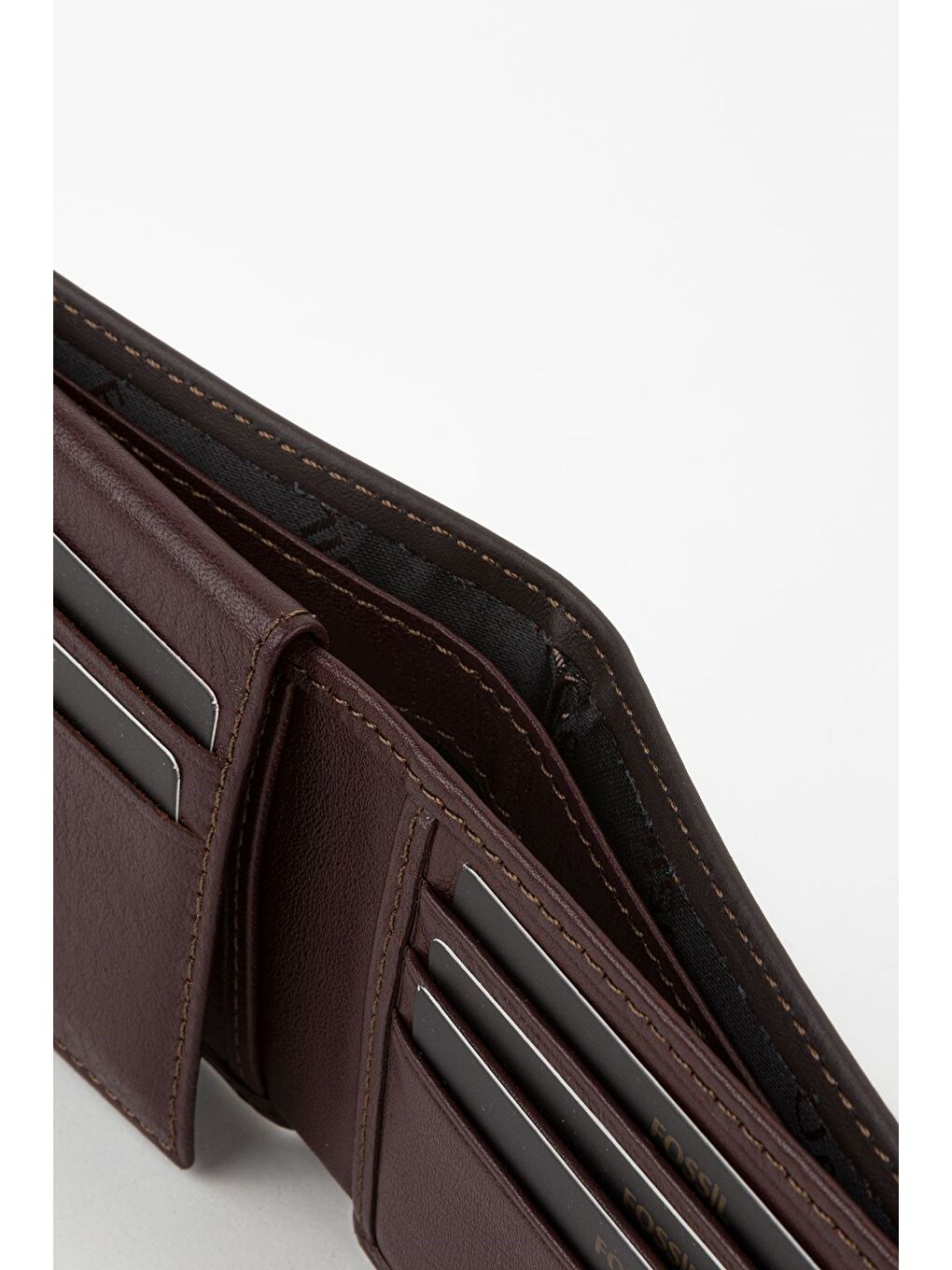 Kahverengi Kutulu Hakiki Deri Yatay Dikişli Taba El Portföyü Kartlık Cüzdan-3