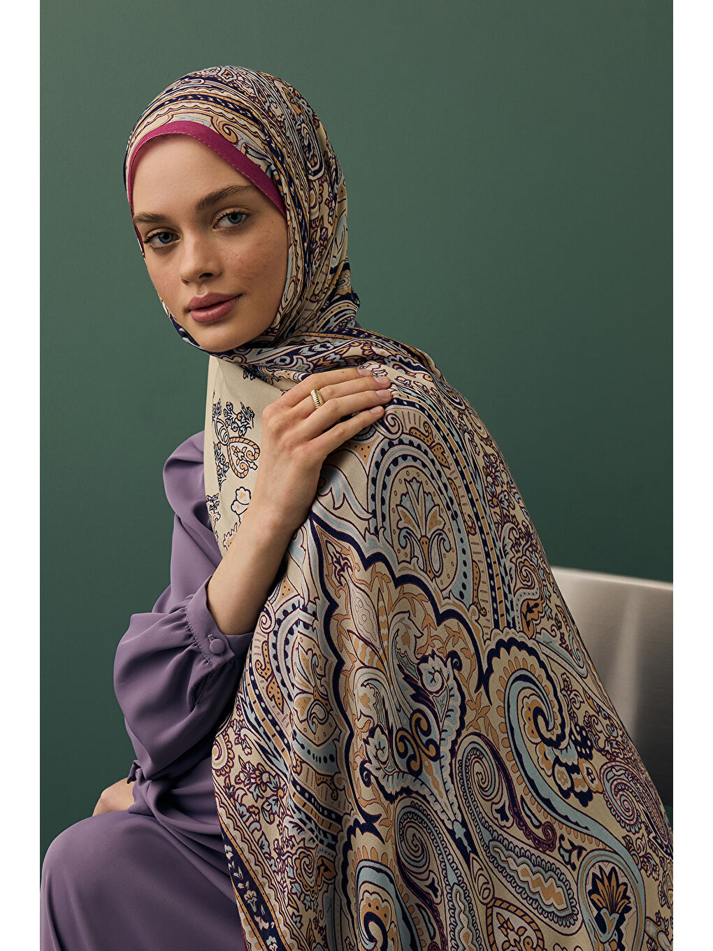 Deluxe Summer Şal Jade Fuşya-1