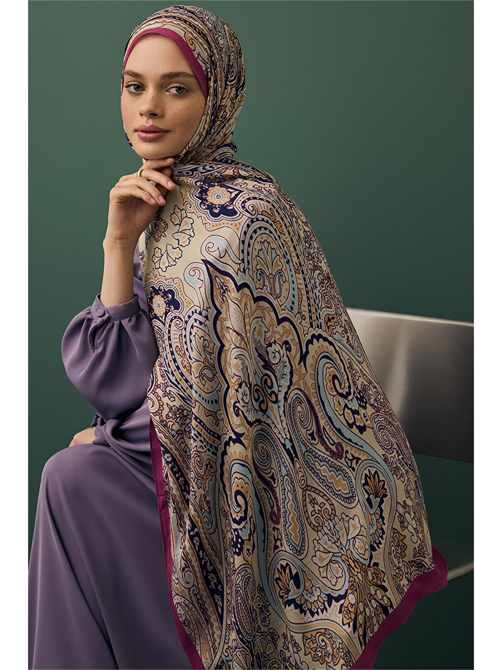 Deluxe Summer Şal Jade Fuşya-3