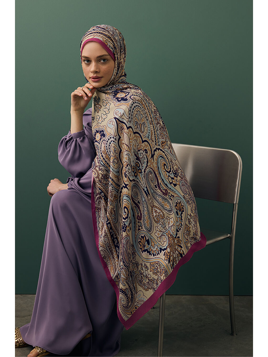 Deluxe Summer Şal Jade Fuşya-4