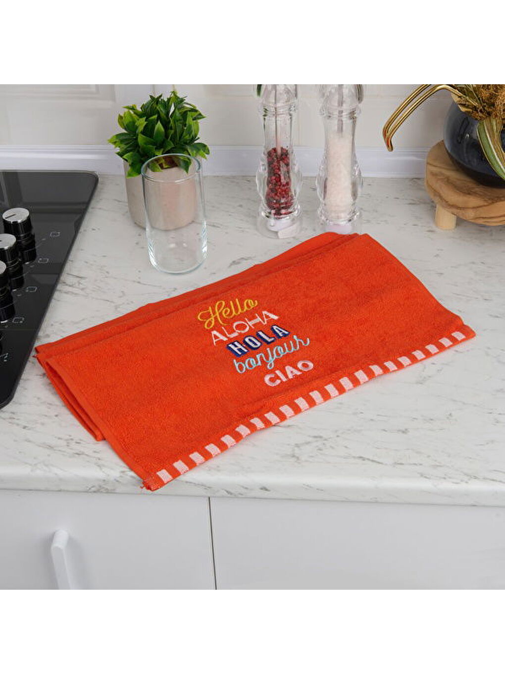 Soft Hola Mutfak Havlusu - Turuncu - 40x66 cm