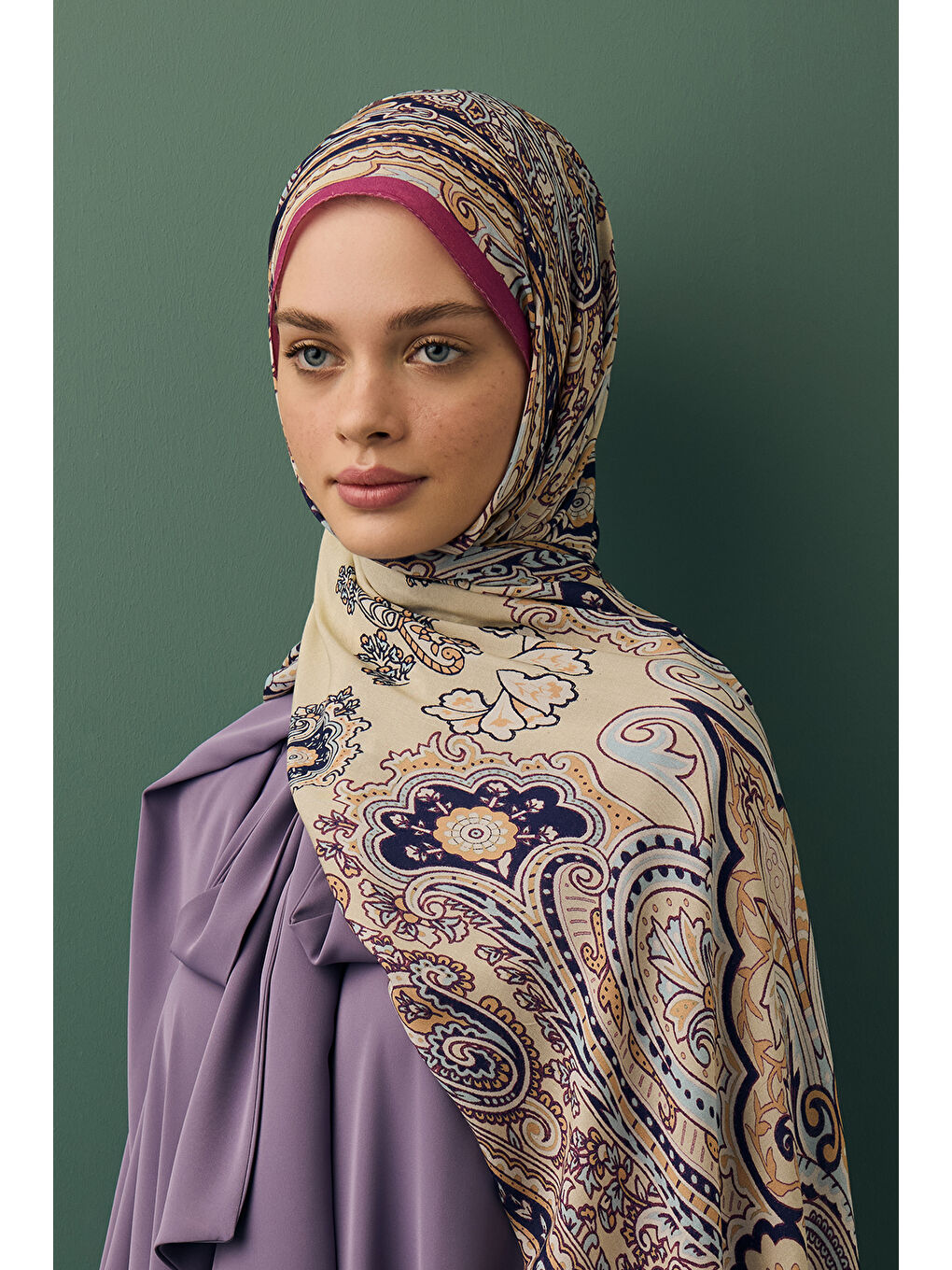 Deluxe Summer Şal Jade Fuşya-5