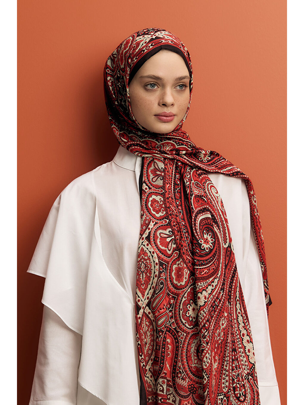 Deluxe Summer Şal Alice Kırmızı-3
