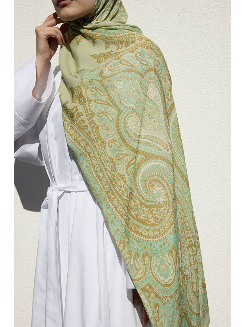 Deluxe Summer Şal Alice Çağla Yeşili-2