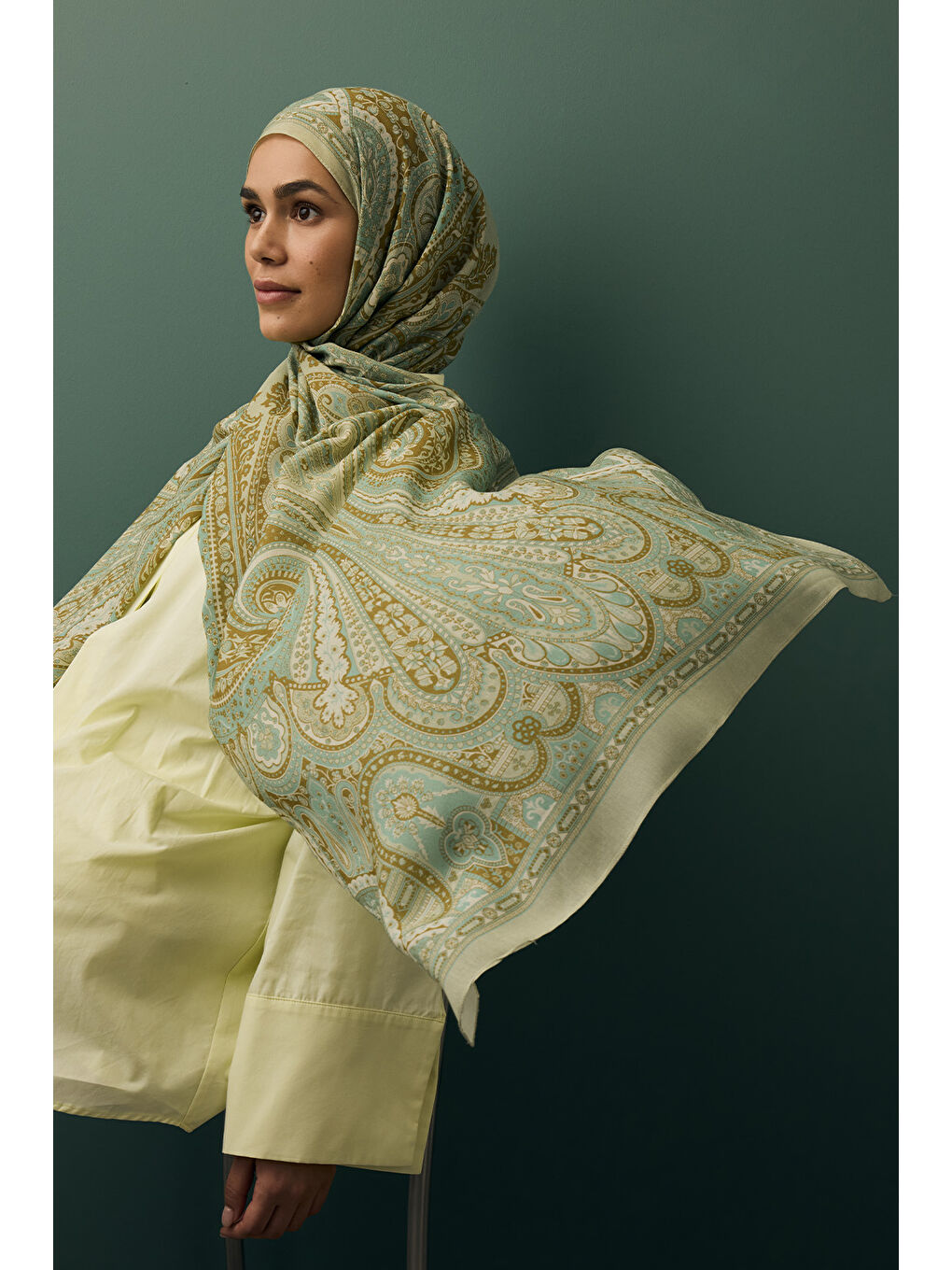 Deluxe Summer Şal Alice Çağla Yeşili-6