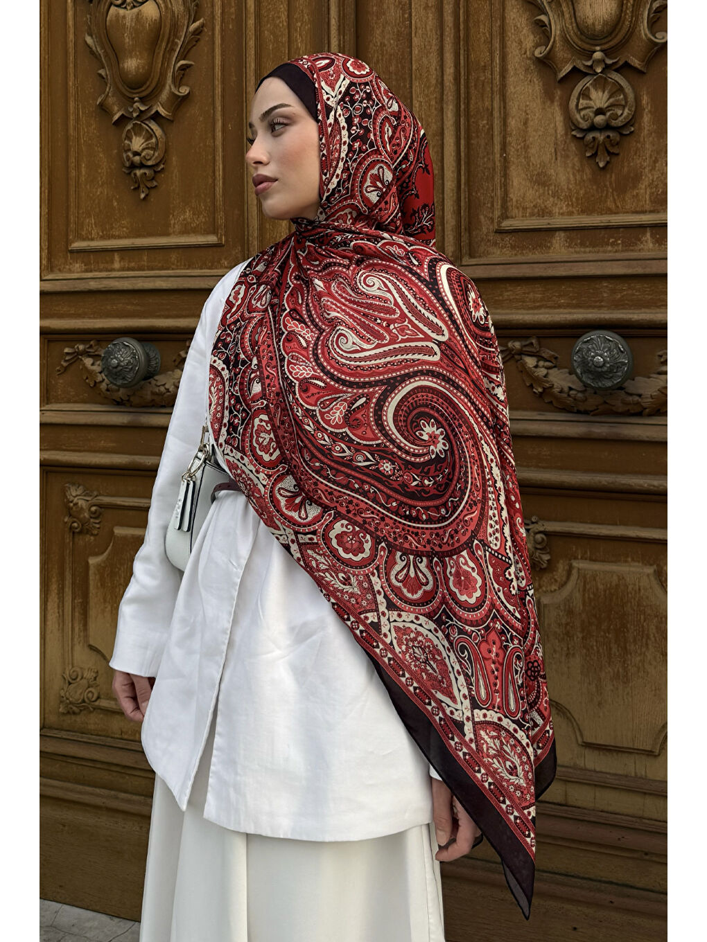 Deluxe Summer Şal Alice Kırmızı-6