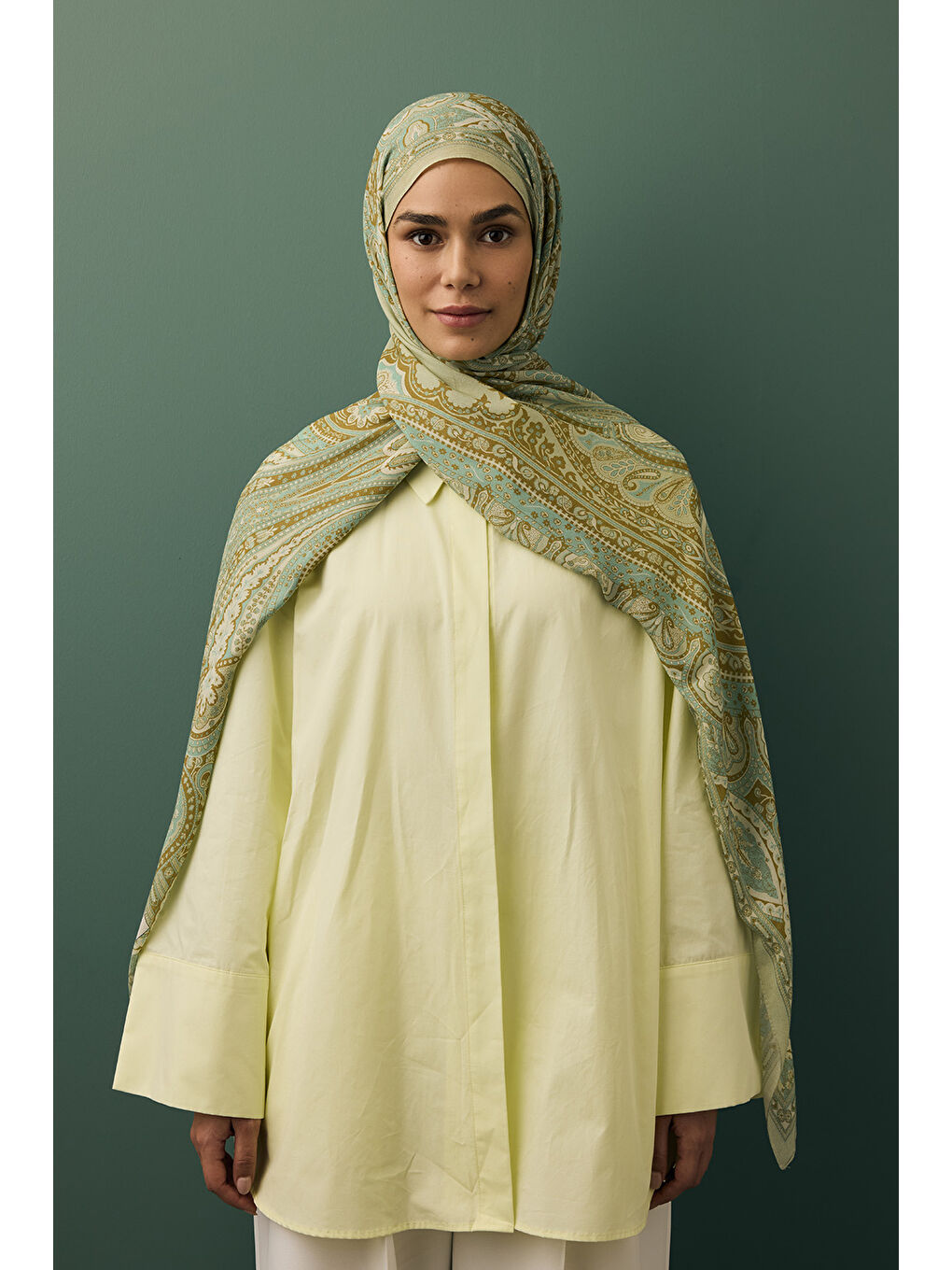 Deluxe Summer Şal Alice Çağla Yeşili-8