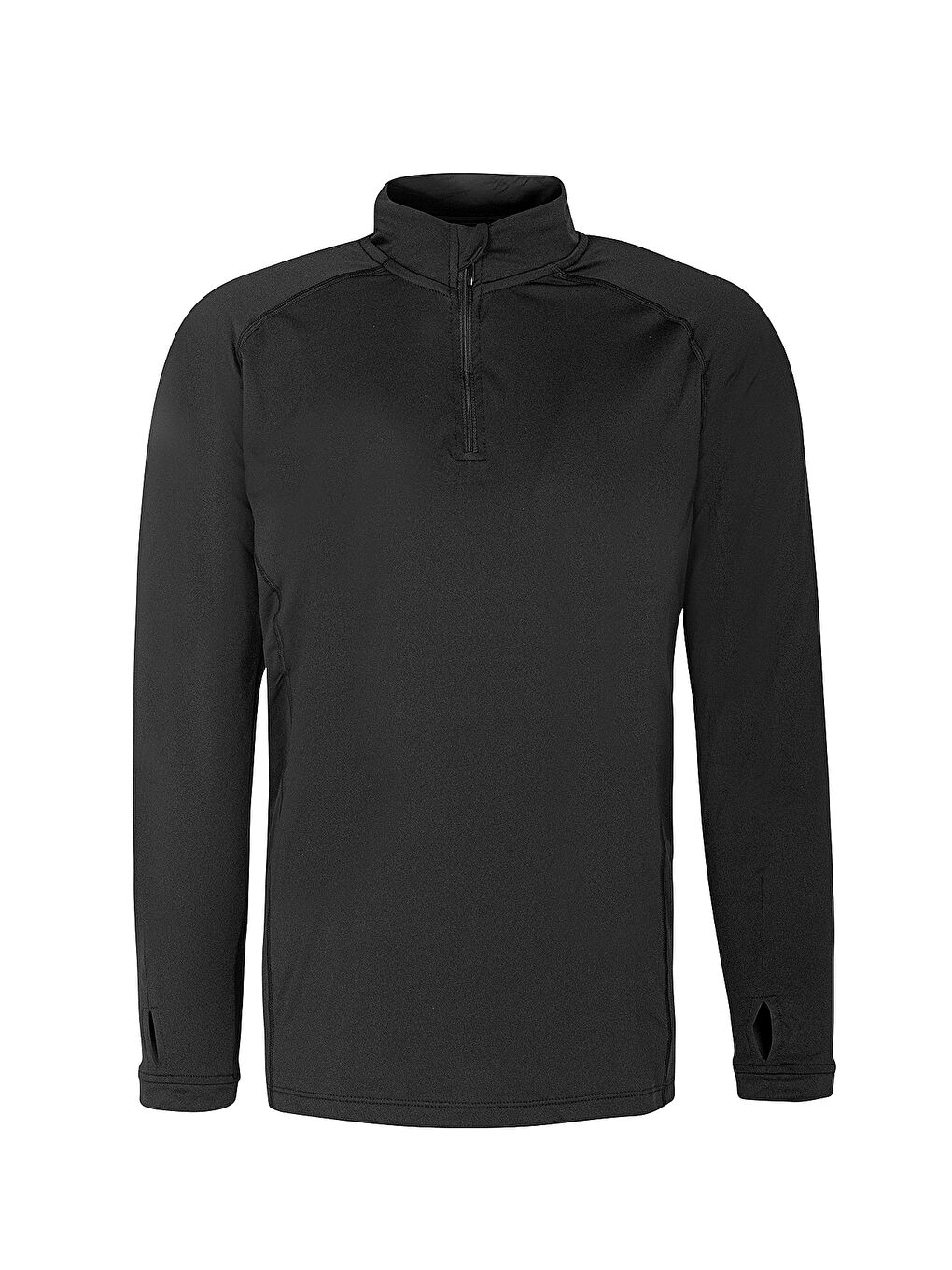 Siyah Extreme Yarım Fermuar Sweatshirt Heat SİYAH-4