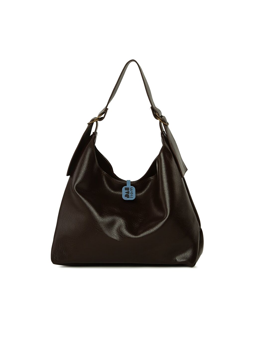 Kahverengi Yumuşak Dokulu Oval Kemer Detaylı Çanta-2